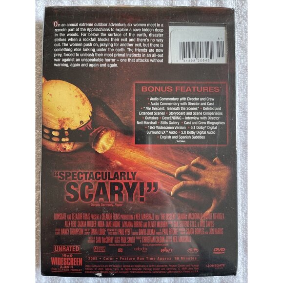 The Descent - Original Unrated Cut (DVD, 2005, Widescreen) NEW - Picture 2 of 3
